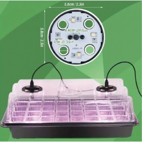  صينية تشتيل 72 عين  3 قطع مع إضاءة لنمو الشتلات 