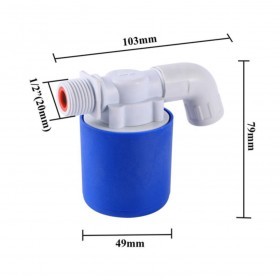  عوامة بلاستيك 1/2 انش افقي 